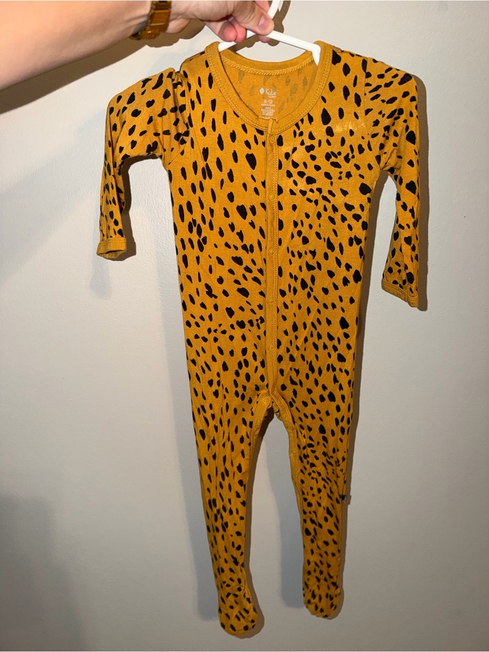 Kyte Baby Marigold Leopard Snap Footie